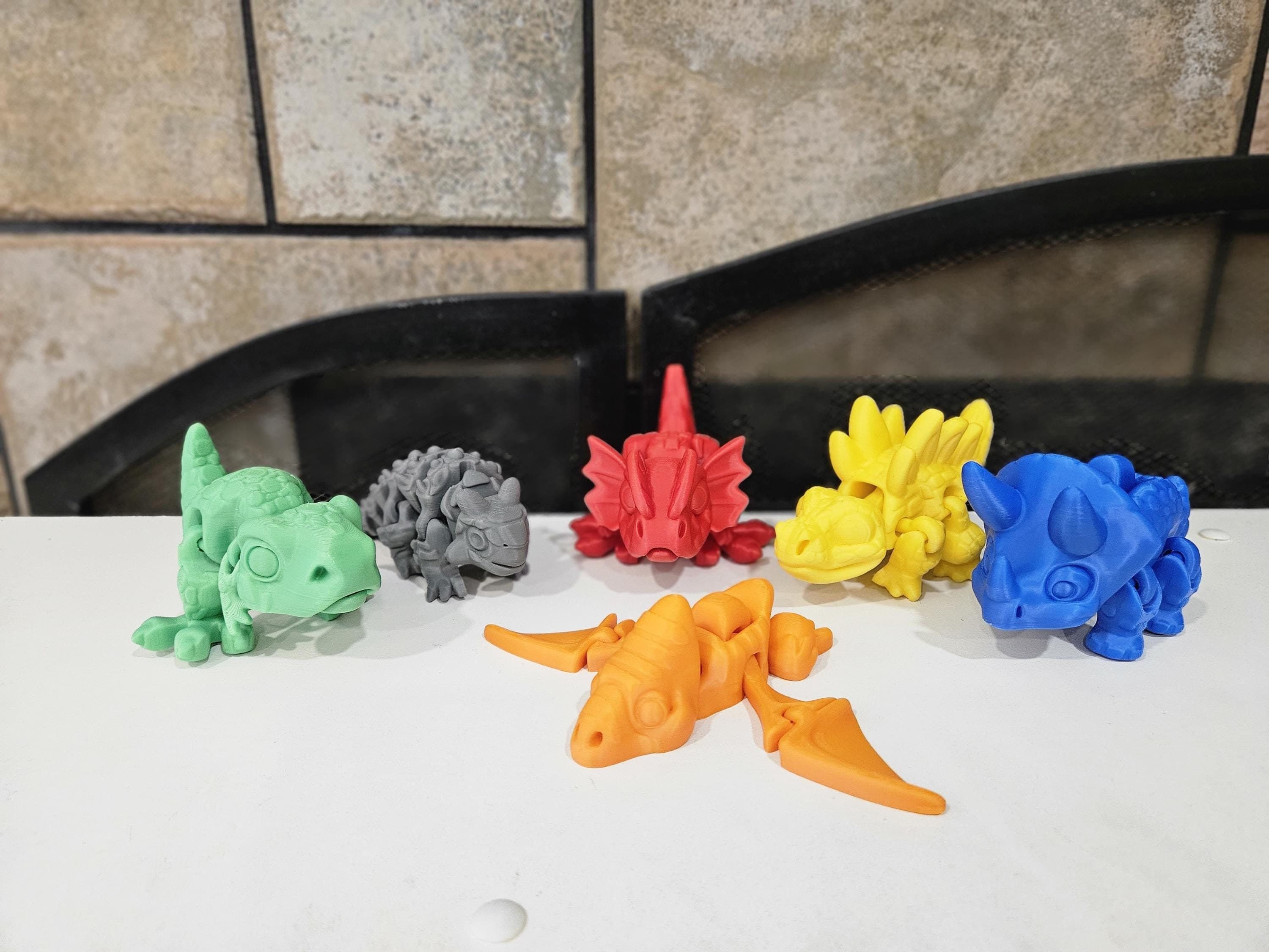 3D Printed Toy Mega Bundle - Dino Kingdom Dinosaur Figures for Kids - Stocking Stuffers